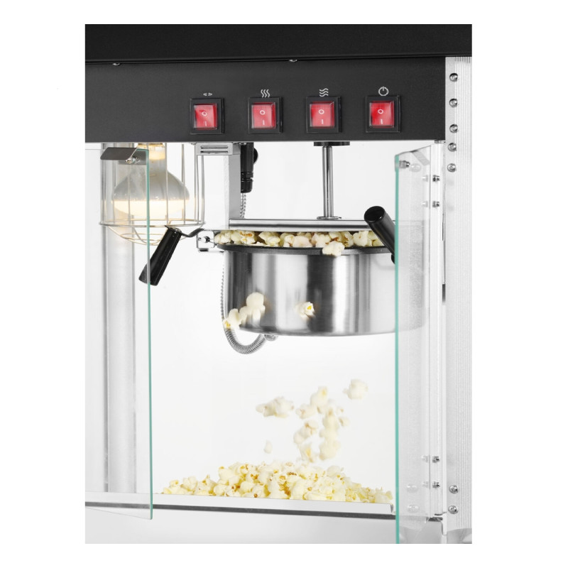 Апарат для приготування попкорну, HENDI, чорний, 230V/1500W, 560x420x(H)770mm 282762 Hendi Aluminium;Stal nierdzewna;Hartowany