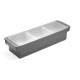 Бокс для інгредієнтів – 3 контейнери, Bar up, Чорний, 480x150x(H)100mm 552018 Hendi ABS (Acrylonitril-butadieen-styrene);HIPS (High Impact Polystyrene);PP (Polypropylene);PS (Polystyrene)
