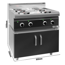 Електрична плита з 4 конфорками GGM Gastro EHK873E#GK866T