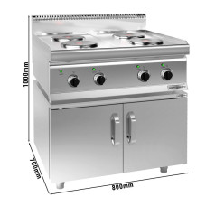 Електрична плита з підставкою GGM Gastro EHK800-E#UBK800-E