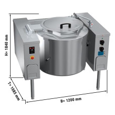Електричний перекидний харчоварильний котел - 18 кВт GGM Gastro EKB1211I150