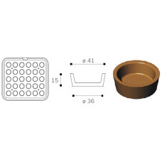 Форма для тарталеток Pavoni Plate 52