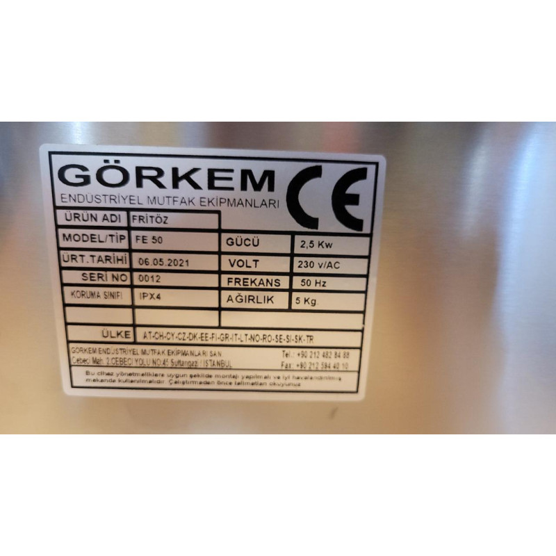 Фритюрниця електрична фритюр Görkem FE 50 (5 літрів)
