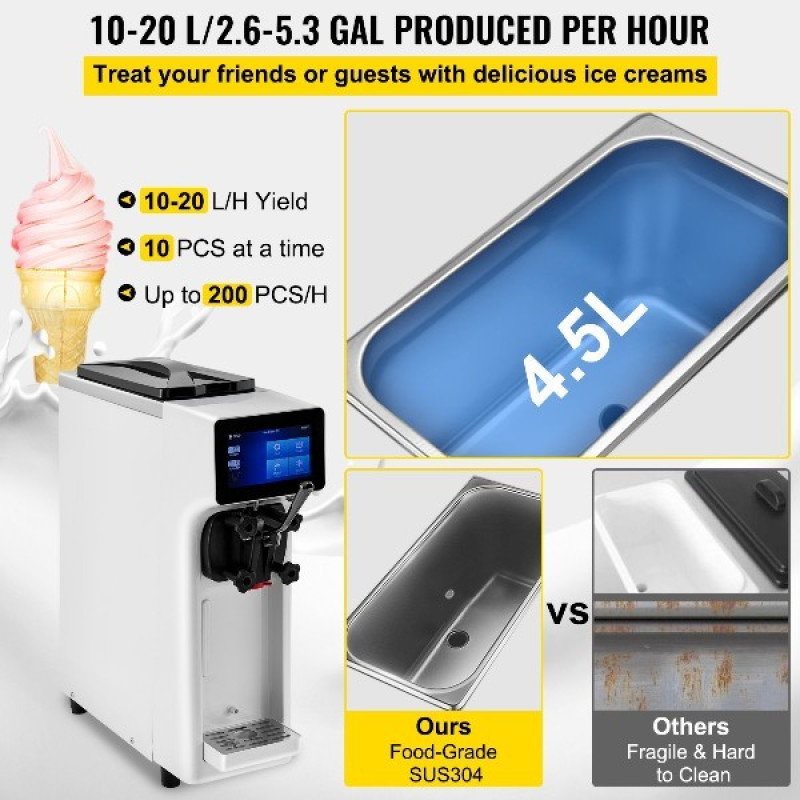 Фрізер комерційна машина для виготовлення морозива Ice Cream Zuver 1000W