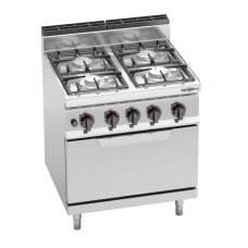 Газова плита 21,5 кВт - 4 пальники GGM Gastro GHB879M+EB8S