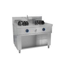 Газова плита Вок - з 2 конфорками - 28 кВт GGM Gastro GWHN1078