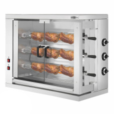 Газовий гриль для курки з 3 рожнами на 18 тушок курки GGM Gastro GHGE38