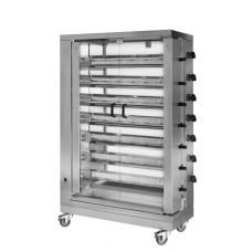 Газовий гриль для курки з 7 рожнами на 42 тушок курки GGM Gastro GM742E-B