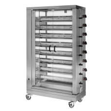 Газовий гриль для курки з 8 рожнами на 48 тушок курки GGM Gastro GM848E-B