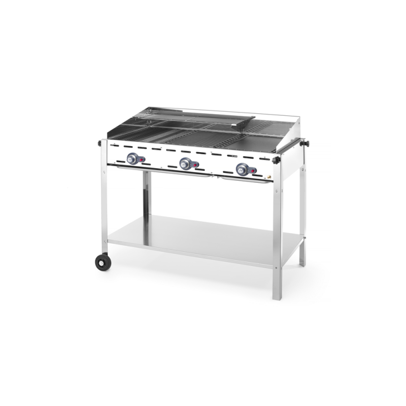 Гриль газовий Green Fire Profi Line - 3 пальники, 1078x612x(H)825 мм, 17,4 кВт 149591 Hendi 18/0 Stainless steel