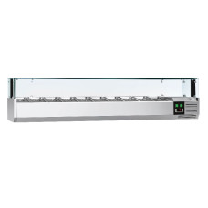 Холодильна вітрина 1500x335мм - 7x GN 1/4 PREMIUM GGM Gastro AGS203LND