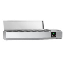 Холодильна вітрина 1600x395мм - 7x GN 1/3 PREMIUM GGM Gastro AGG164END