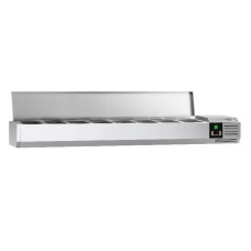 Холодильна вітрина 1800x335мм - 8x GN 1/4 PREMIUM GGM Gastro AGG183END