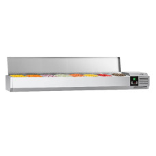 Холодильна вітрина 1800x395мм - 8x GN 1/3 PREMIUM GGM Gastro AGG184END