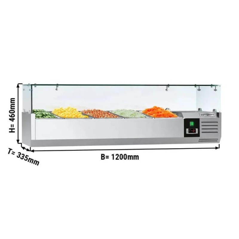 Холодильна вітрина PREMIUM 1200x335мм GGM Gastro AGG123ND