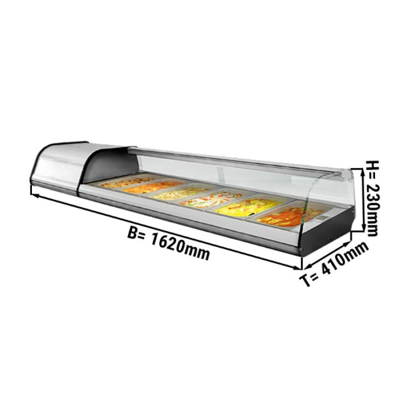 Холодильна вітрина Tapas - 6 x GN 1/3 GGM Gastro ATAI164