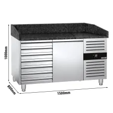 Холодильний стіл для піци PREMIUM 1,5 x 0,8 m GGM Gastro POS158SSG