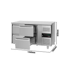 Холодильний стіл ЕСО- 1,36 x 0,7 m 2 двері GGM Gastro KTS147ND#4S