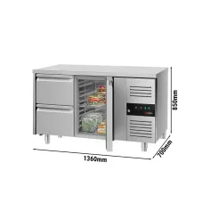 Холодильний стіл ЕСО - 1,36 x 0,7 m 2 висувн.секції GGM Gastro