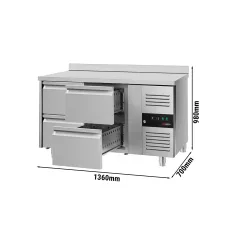Холодильний стіл ЕСО - 1,36 x 0,7 m 4 висув.секції GGM Gastro KTS147AND#4S