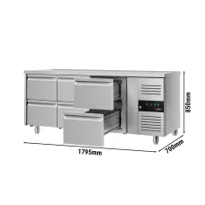 Холодильний стіл ЕСО - 1,8 x 0,7 m 6 висув.секції GGM Gastro KTS187ND#6S