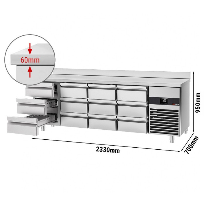 Холодильний стіл GGM Gastro KTF227AND-EF#12S