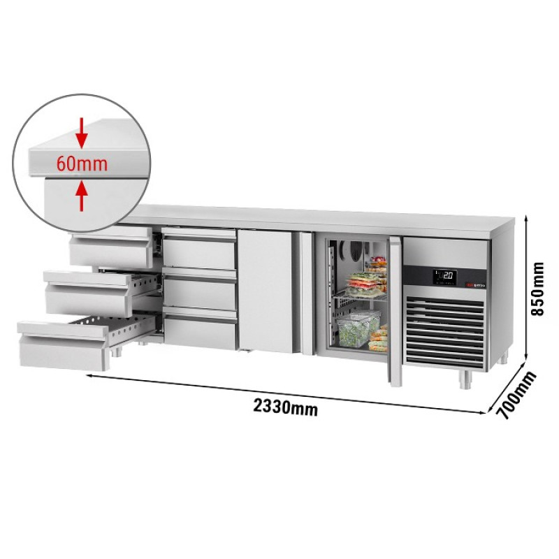 Холодильний стіл GGM Gastro KTF227ND-EF#2T#6S