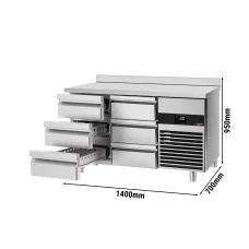 Холодильний стіл PREMIUM 1.4 x 0.7 m GGM Gastro KTF147AND-EF#6S
