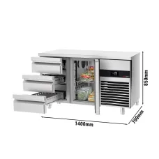 Холодильний стіл PREMIUM - 1.4 x 0.7 m GGM Gastro KTF147ND-EF#1T#3S
