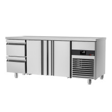 Холодильний стіл PREMIUM - 1.86 x 0.7 m (2 дверцята, 2 висувні секції) GGM Gastro KTF187ND-EF#2T#2S