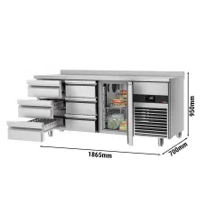Холодильний стіл PREMIUM - 1.86 x 0.7 m GGM Gastro KTF187AND-EF#1T#6S
