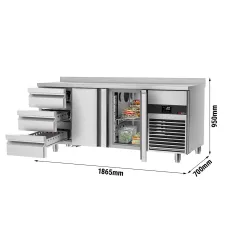 Холодильний стіл PREMIUM - 1.86 x 0.7 m GGM Gastro KTF187AND-EF#2T#3S
