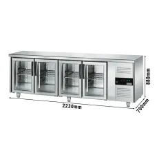 Холодильний стіл PREMIUM - 2,2 x 0,7 m GGM Gastro KTS227ND#4G