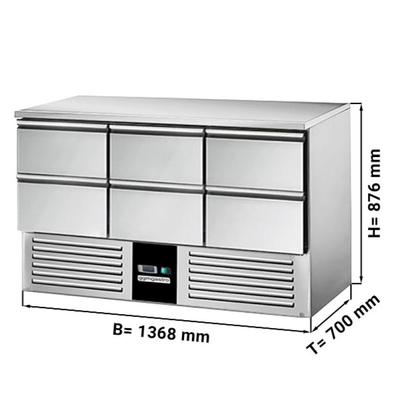 Холодильний стіл PREMIUM GGM Gastro SAG147E6ND