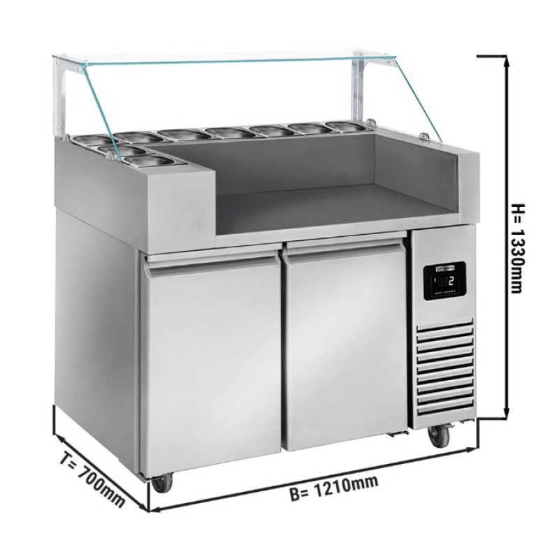 Холодильний стіл саладетта - 1.21 x 0.7 м / 2 двері GGM Gastro ZBF127DN