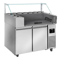 Холодильний стіл саладетта - 1.21 x 0.7 м / 2 двері GGM Gastro ZBF127DN