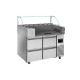 Холодильний стіл / Саладетта - 1.21 x 0.7 м / 4 висув. секції GGM Gastro ZBF127DN#2#SBF1212