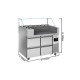 Холодильний стіл / Саладетта - 1.21 x 0.7 м / 4 висув. секції GGM Gastro ZBF127DN#2#SBF1212