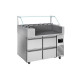 Холодильний стіл / Саладетта - 1.21 x 0.7 м / 4 висув. секції GGM Gastro ZBF127DN#2#SBF1212