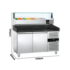 Холодильний стіл саладетта для піци PREMIUM - 1,5 x 0,8 m GGM Gastro POS158SG