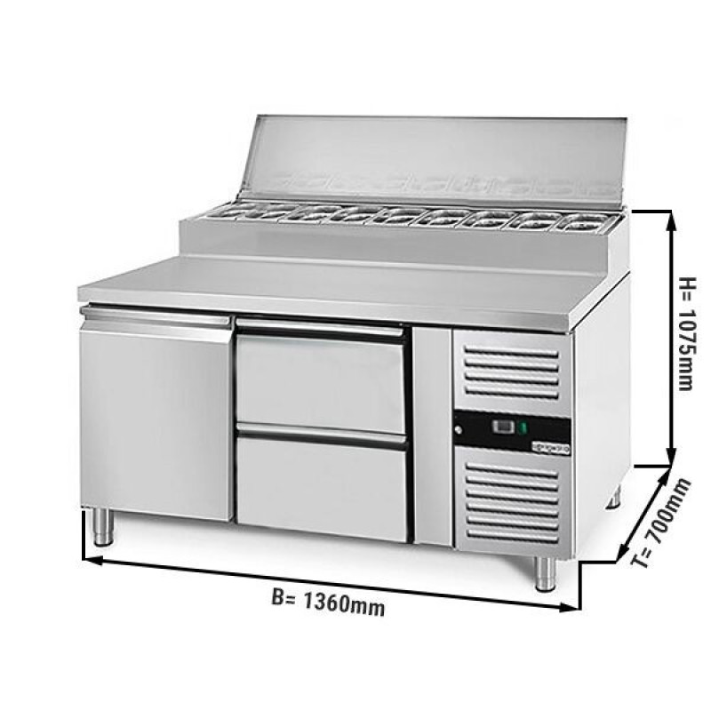 Холодильний стіл саладетта GGM Gastro ZBG157ND#SBS1212