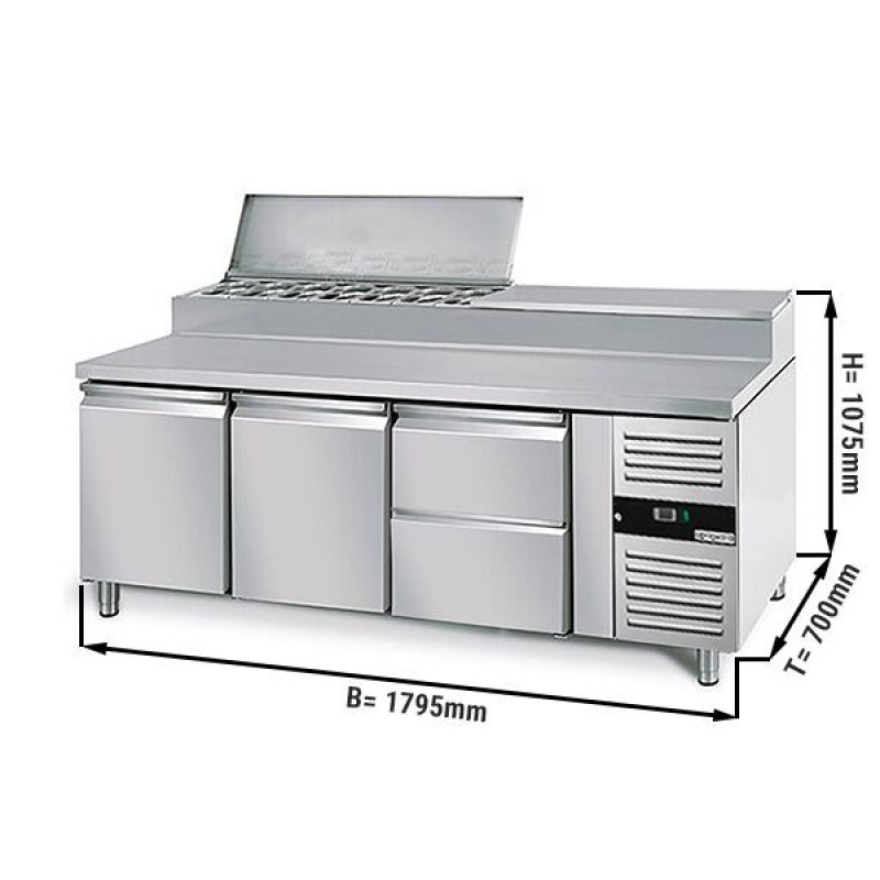 Холодильний стіл саладетта GGM Gastro ZBG207ND#SBS1212