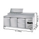 Холодильний стіл саладетта GGM Gastro ZBG207ND#SBS1212