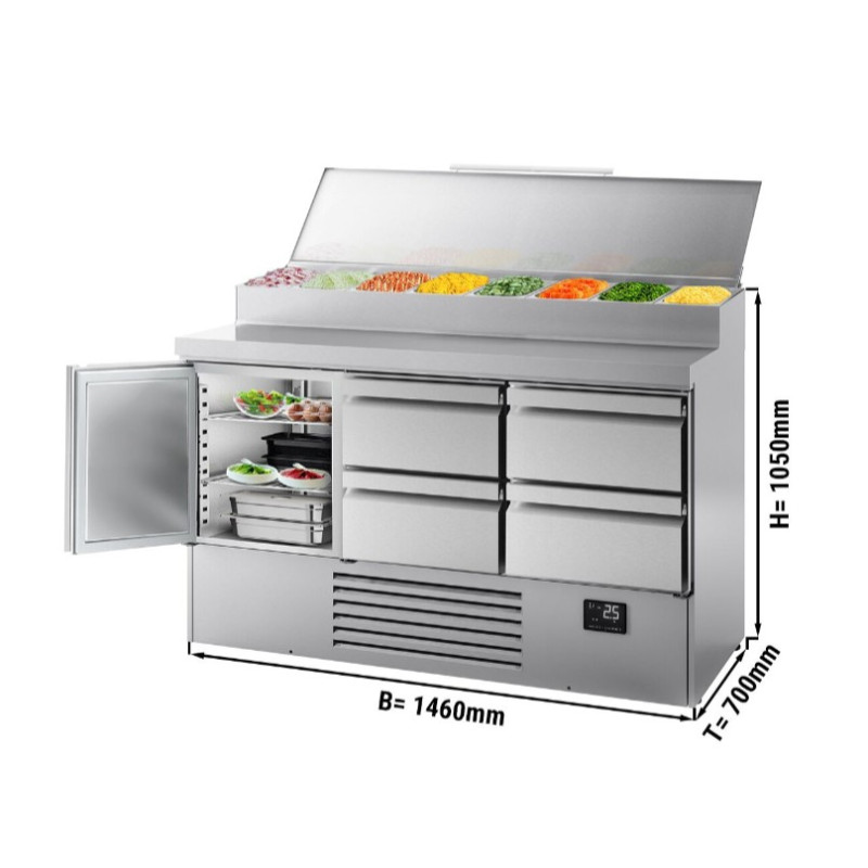 Холодильний стіл саладетта GGM Gastro ZTI157M#2#7SBI1213