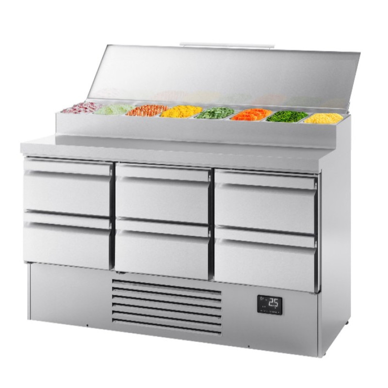 Холодильний стіл саладетта GGM Gastro ZTI157M#3#7SBI1213