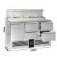 Холодильний стіл саладетта PREMIUM GGM Gastro SAG147AND#2#SBG1212
