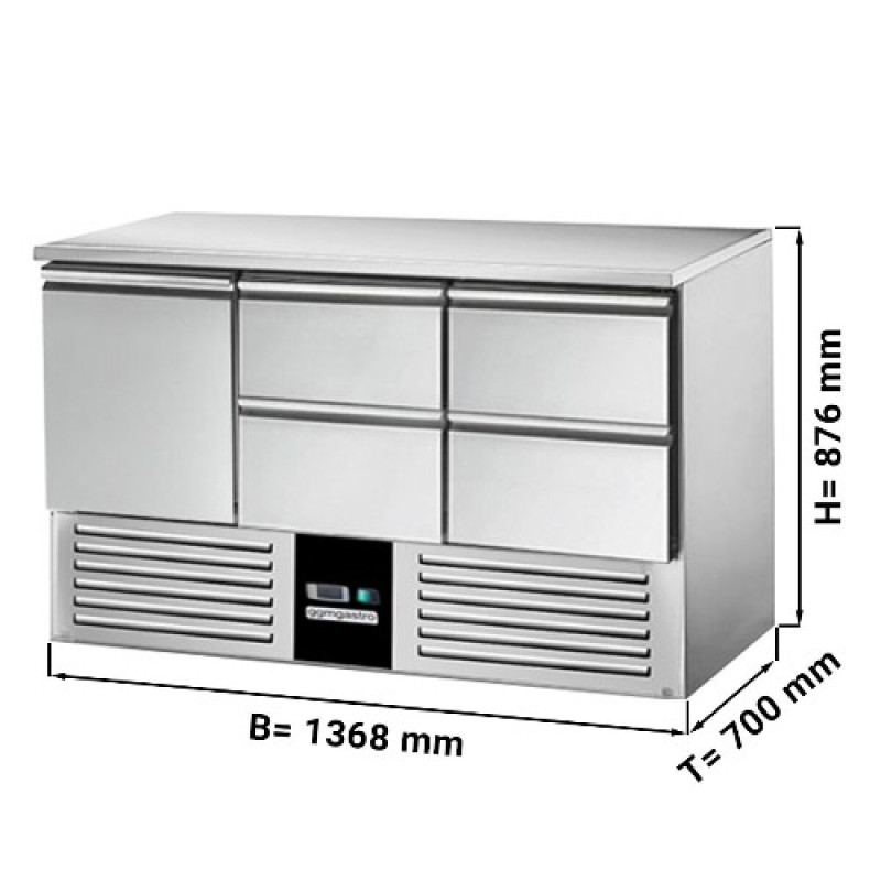 Холодильний стіл саладетта PREMIUM GGM Gastro SAG147END#2#SBG1212