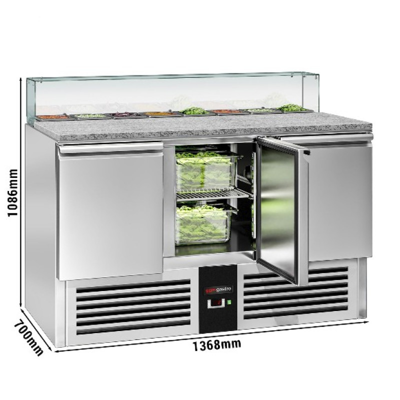 Холодильний стіл саладетта PREMIUM GGM Gastro SAG147OG#GSG147E