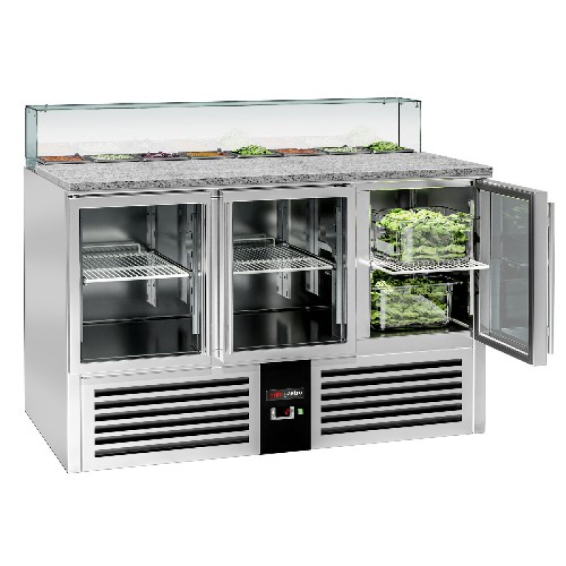 Холодильний стіл саладетта PREMIUM GGM Gastro SAG147OG#GSG147E#GT