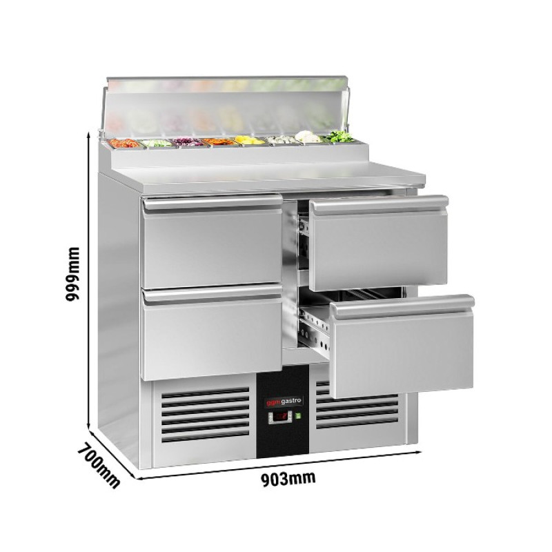 Холодильний стіл саладетта PREMIUM GGM Gastro SAG97AND#2#SBG1212